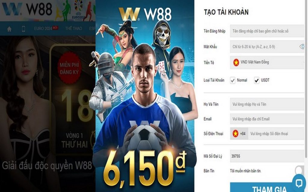 W88 nhận 200k miễn phí khuyến mãi 2024